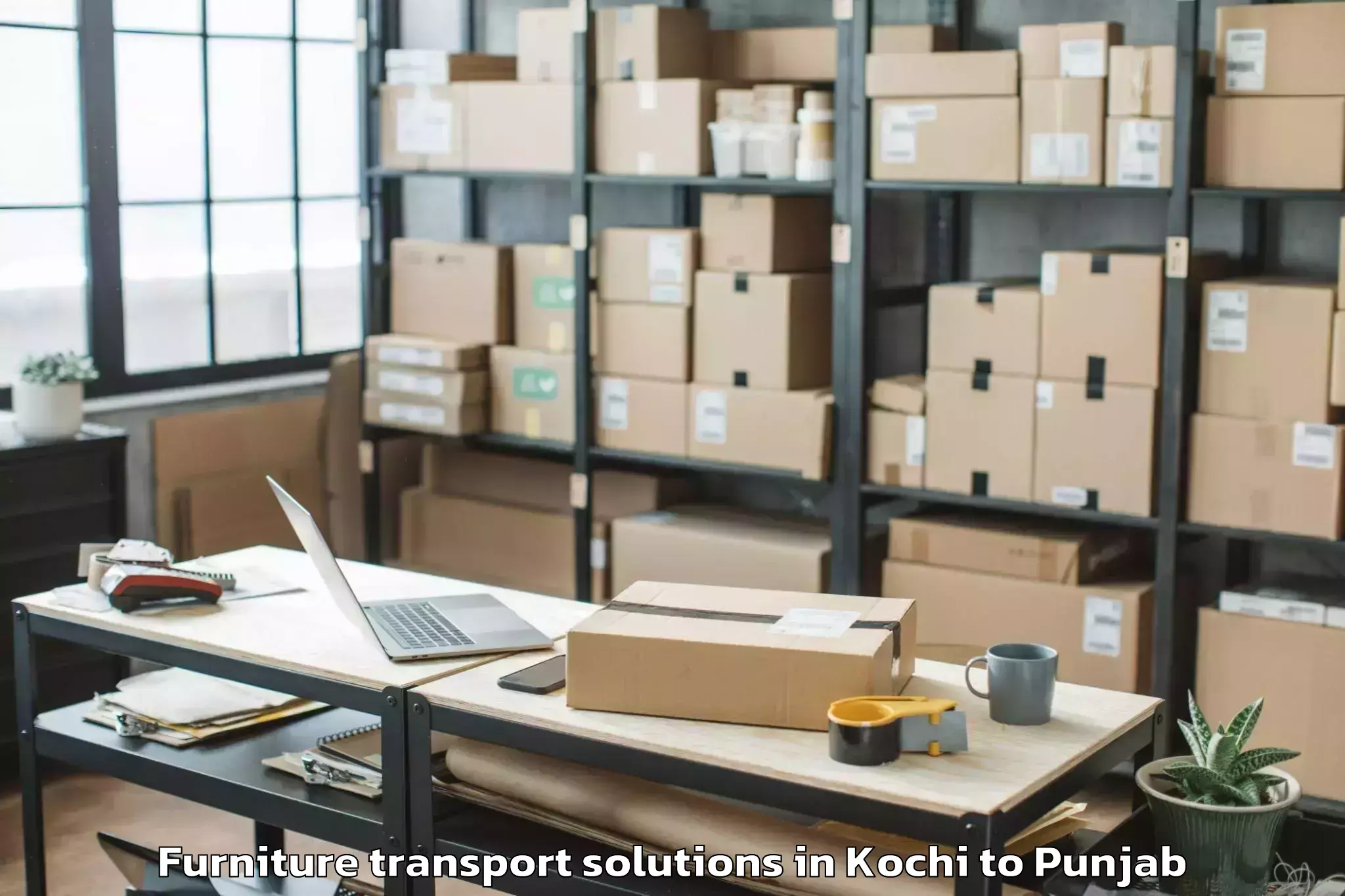 Top Kochi to Amritsar Airport Atq Furniture Transport Solutions Available